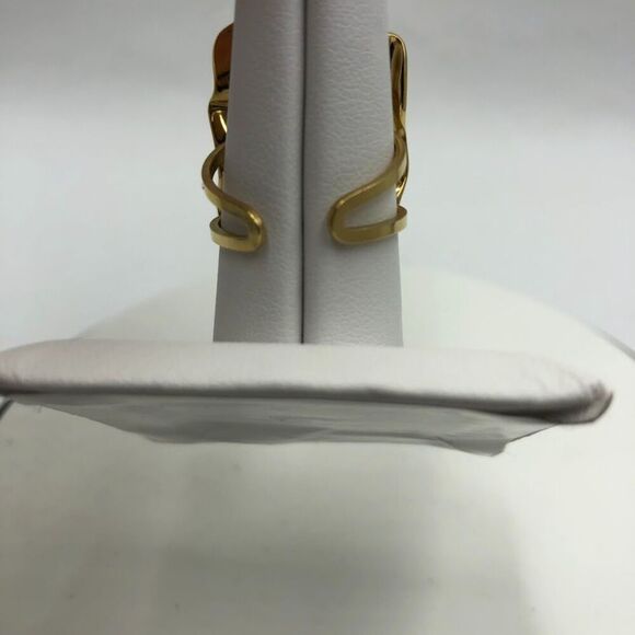 18K Gold Plated Women's Art Inspired Open Back Ring Hypoallergenic Waterproof - Picture 6 of 10